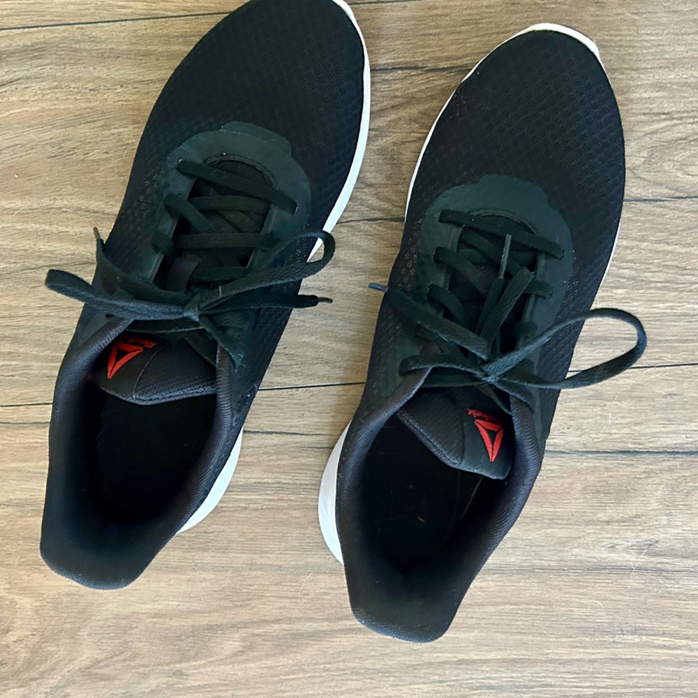 Reebok Ladies Black Athletic Shoes with White Sole